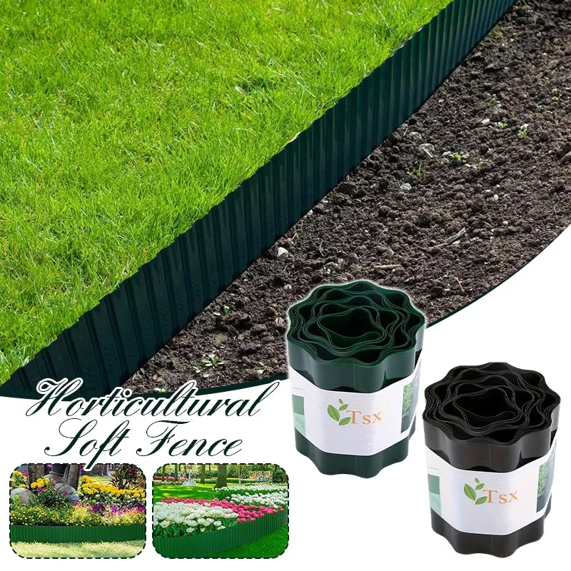 10x9cm Landscape Lawn Edging Corrugated Garden Edging DIY Garden Decoration Garden Edging Border for Lawn Vegetable Flower