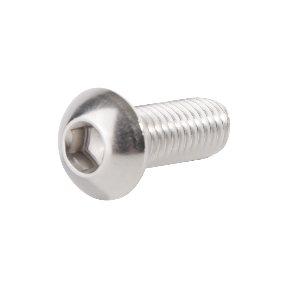 100/ 50/ 30/ 20/ 10/ 5pcs M3 M4 M5 M6 M8 M10 M12 A4-70 316 Stainless Steel Hex Socket Round Button Head Screws ISO7380