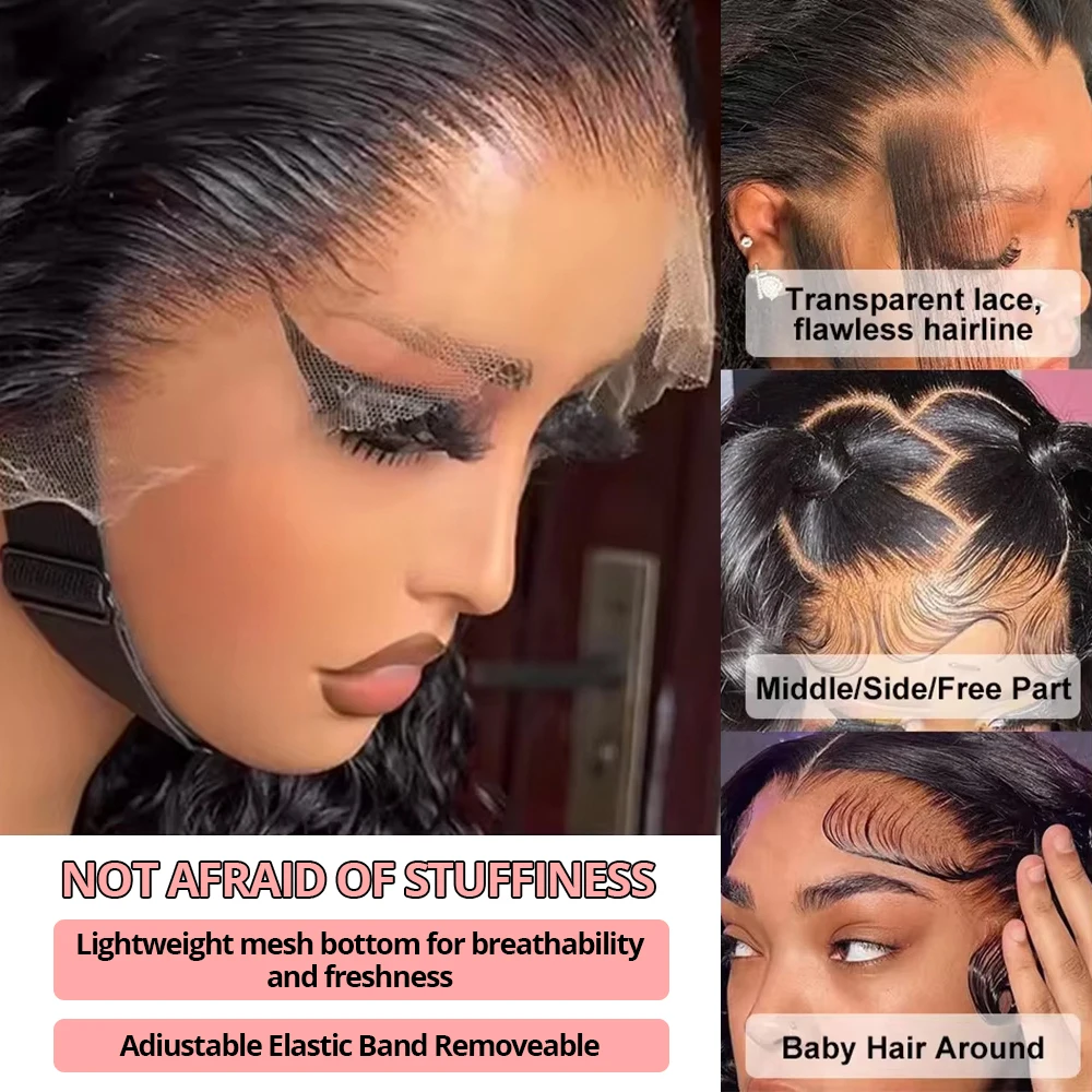 شعر مستعار بشري مجعد ، دانتيل كامل عالي الدقة ، شعر مستعار أمامي ملتف مسبقًا ، موجة عميقة ، بدون لاصق ، جاهز للارتداء ، 30 بوصة ، 13 × 6 ، سنوبرين