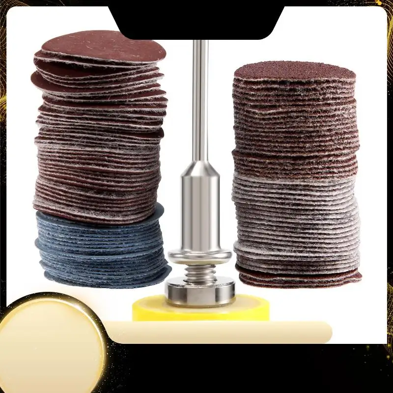 

100Pcs 25Mm 1 Inch Sander Disc Sanding Disk 100-3000 Grit Paper With 1Inch Abrasive Polish Pad Plate + 1/8 Inch Shank For Dremel