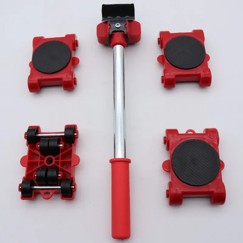 5-Piece Heavy Duty Moving Dolly Set, Mover Transport Tools, Convenient Furniture Roller Skate Wheels for Moving Appliances