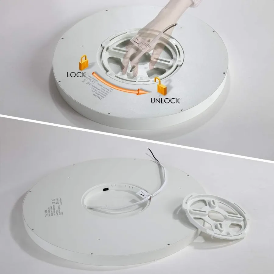 탈로야 플러시 마운트 12인치 천장 조명 밀크 화이트 쉘 20W 표면 장착 LED 조명기구 침실 주방용 5가지 색온도