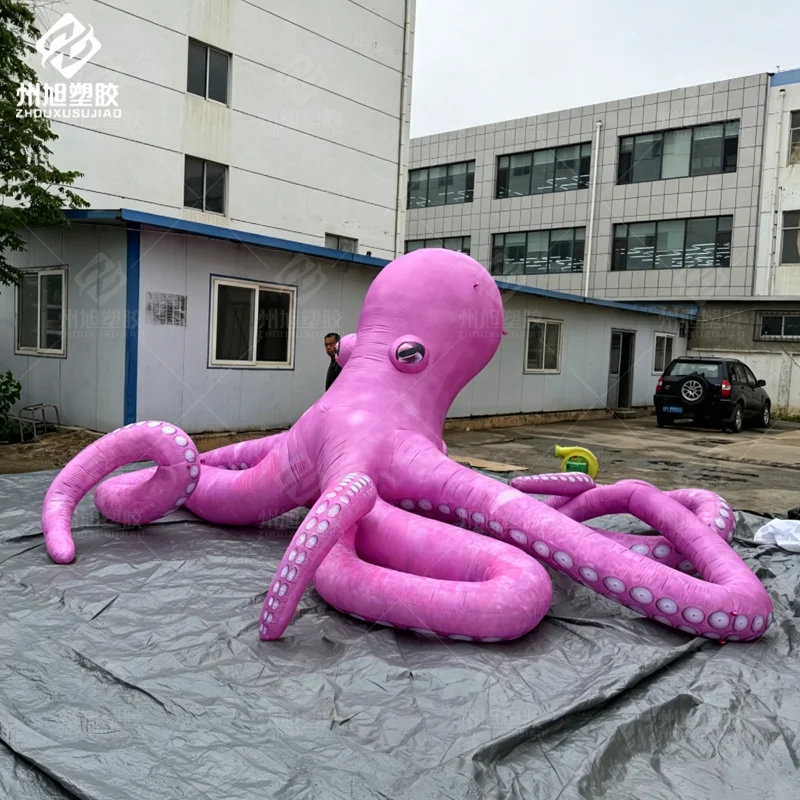 

Giant Pink Inflatable Octopus for Music Festival Stage Decor,Large Inflatable Octopus Balloon for Ocean Theme Party Ideas