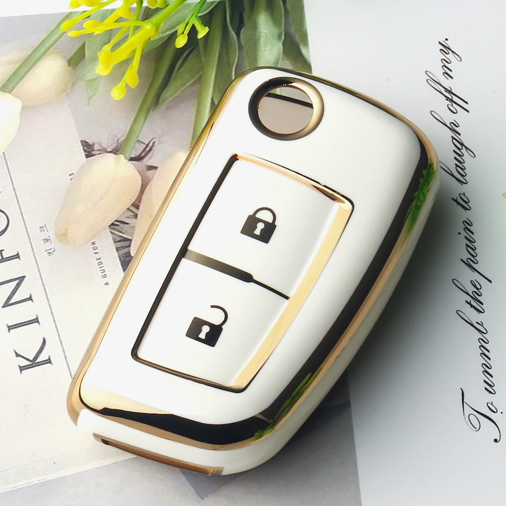 KEYYOU TPU Folding Car Key Shell Case Cover For Nissan X-Trail Qashqai J11 Juke Murano Micra Tiida Maxima Altima Kicks 2 Buttons