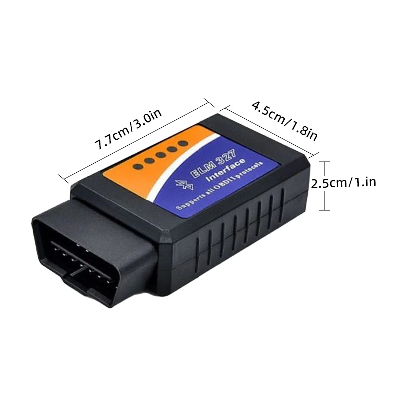 V1.5 V2.1 OBD ELM327 Bluetooth OBDII CAN BUS Check Engine Car Auto Diagnostic Scanner Tool Interface Adapter For Android PC IOS