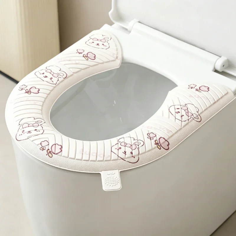 Easy Installation Lavatory Seat Covers EVA Waterproof Material Toilet Sit Cushion Universal Size Hotel Isolates Dirt and Stains