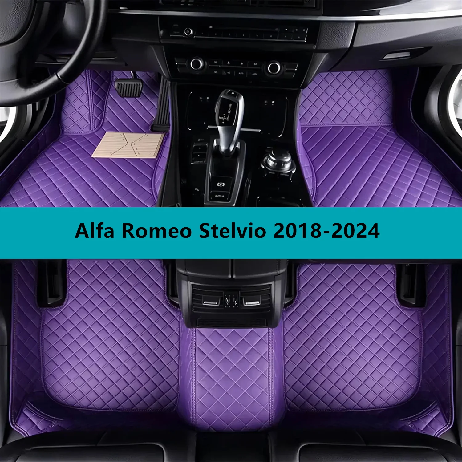 

Полный комплект автомобильных ковриков для Alfa Romeo Stelvio 2018-2024, кожаные коврики для автомобилей, коврики, ковры