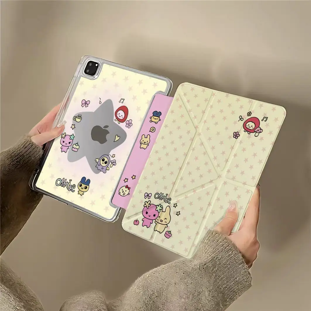 

Новый чехол для планшетов iPad Pro 11, 12.9, 13 дюймов (M4, M5), а также для iPad 9.7, 10.2 (5/6/7/8/9/10/11 поколений), Mini 6, 7, Air 3, 4, 5, 6, 7. Корейский дизайн Tamagotchi.