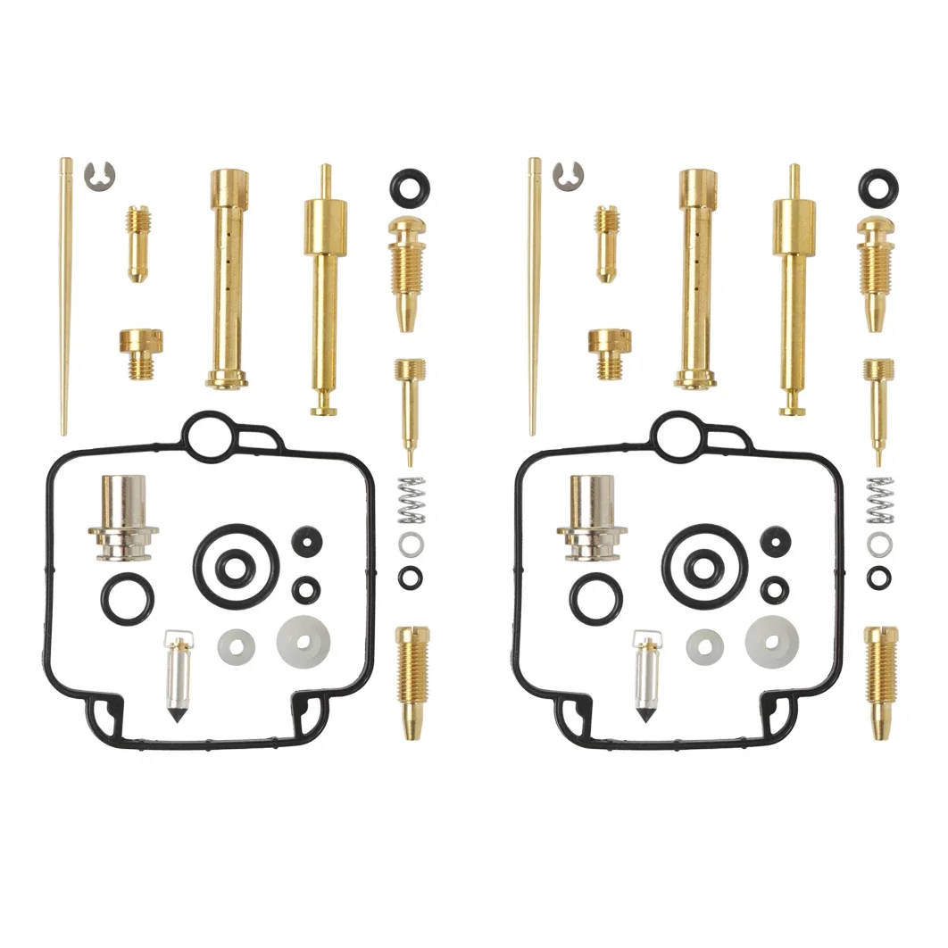 2 Sets Carburetor Rebuild Kit Float Needle Valve Gasket For BST33 F650 Pegaso 650 GS500E DR350 / 250 GSX1100 1989-2001 CRK008750