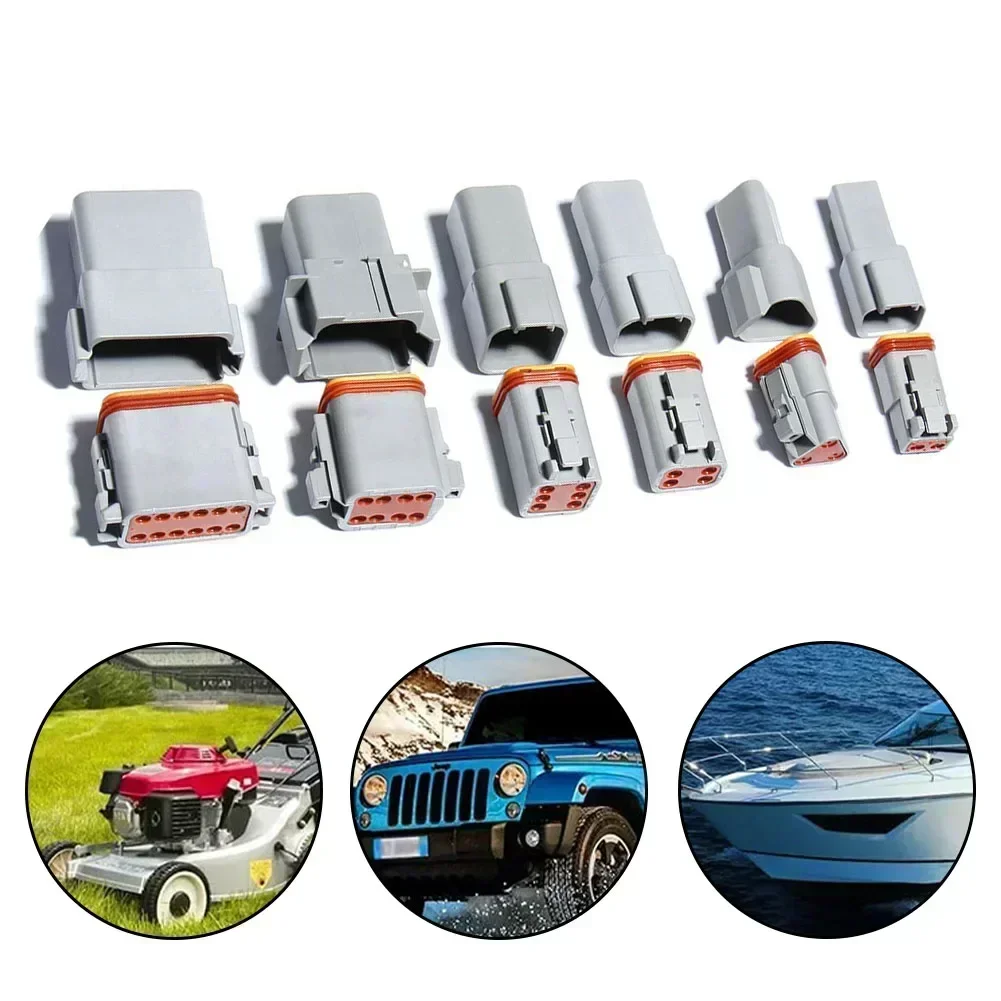 Gray, IP68 Waterproof DT Connector, 5-piece Set With Contact Kit, 16-20 Wire Gauge. Tool Accessories For Waterproof Connectors.