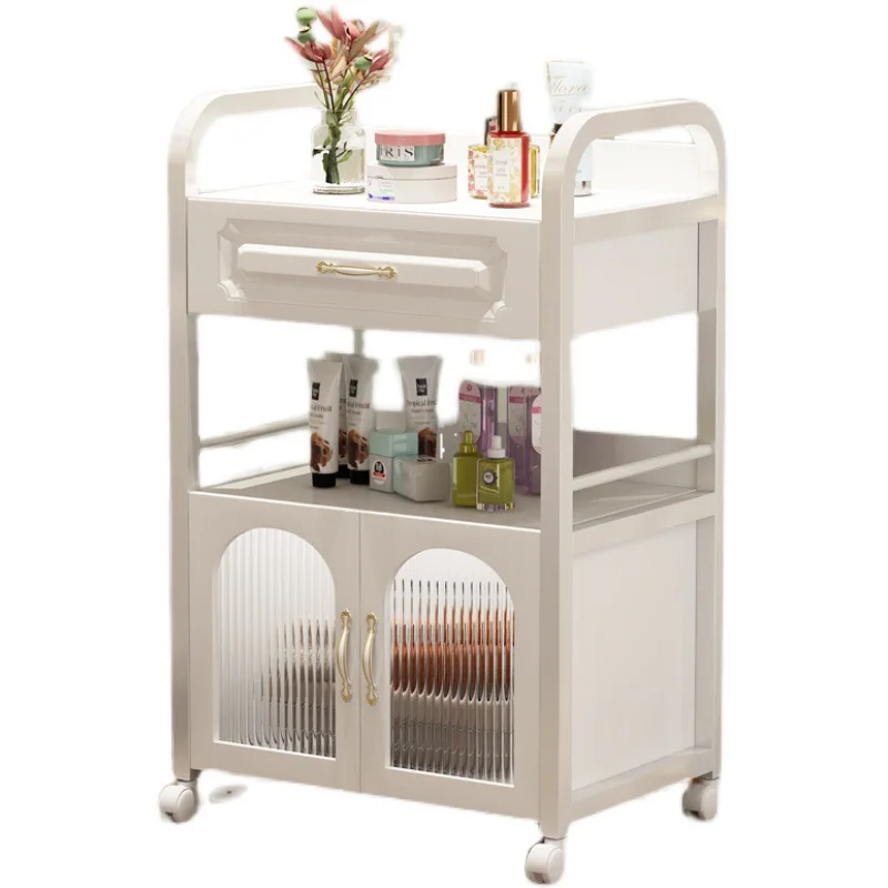 Beauty Trolley Beauty Salon Special Trolley Tattoo Embroidery Instrument Trolley Movable Storage Cart Barber Shop Tool Cart