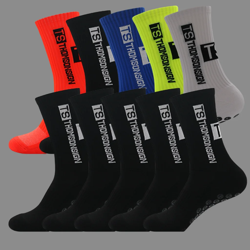 

10 пар мужских средних футбольных носков, нескользящие тренировочные спортивные компрессионные длинные носки с полотенцесушителем для профессионального использования