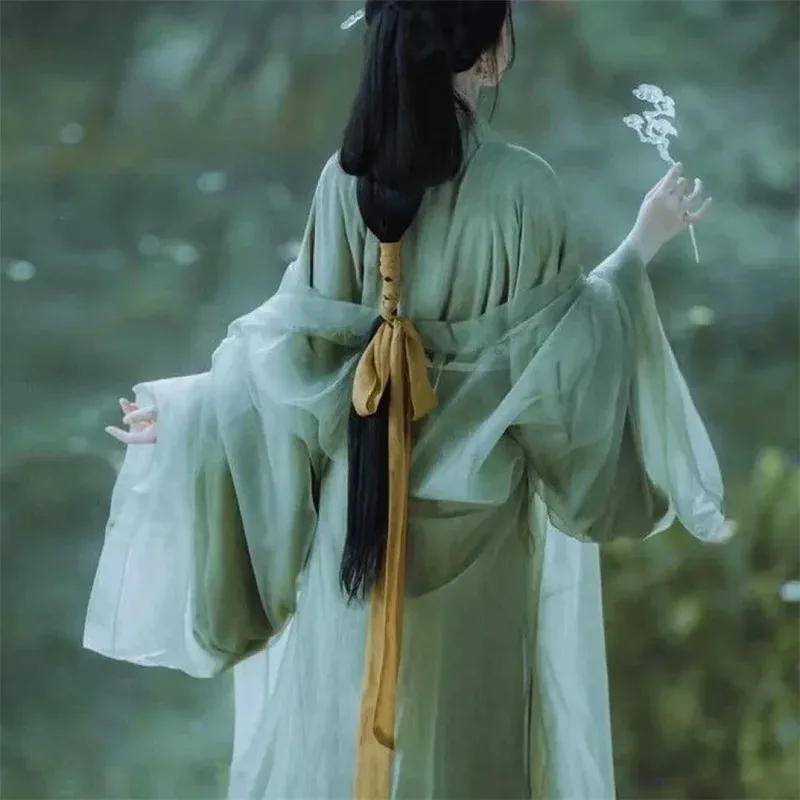 2025 tamanho grande hanfu vestido feminino chinês tradicional cosplay traje verão vestido verde antigo hanfu 2 pçs conjuntos plus size 3xl