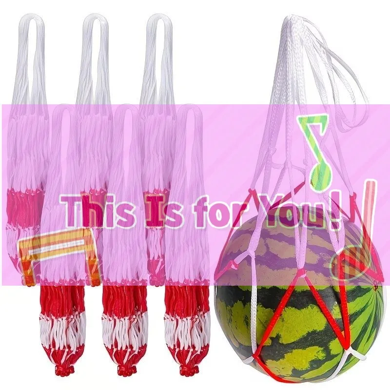 5/10/pc Watermelon Mesh Bag Hammock Reusable Melon Hanging Net Bag Fruit Harvest Trelli Hammock for Watermelon Pumpkin Cantalou