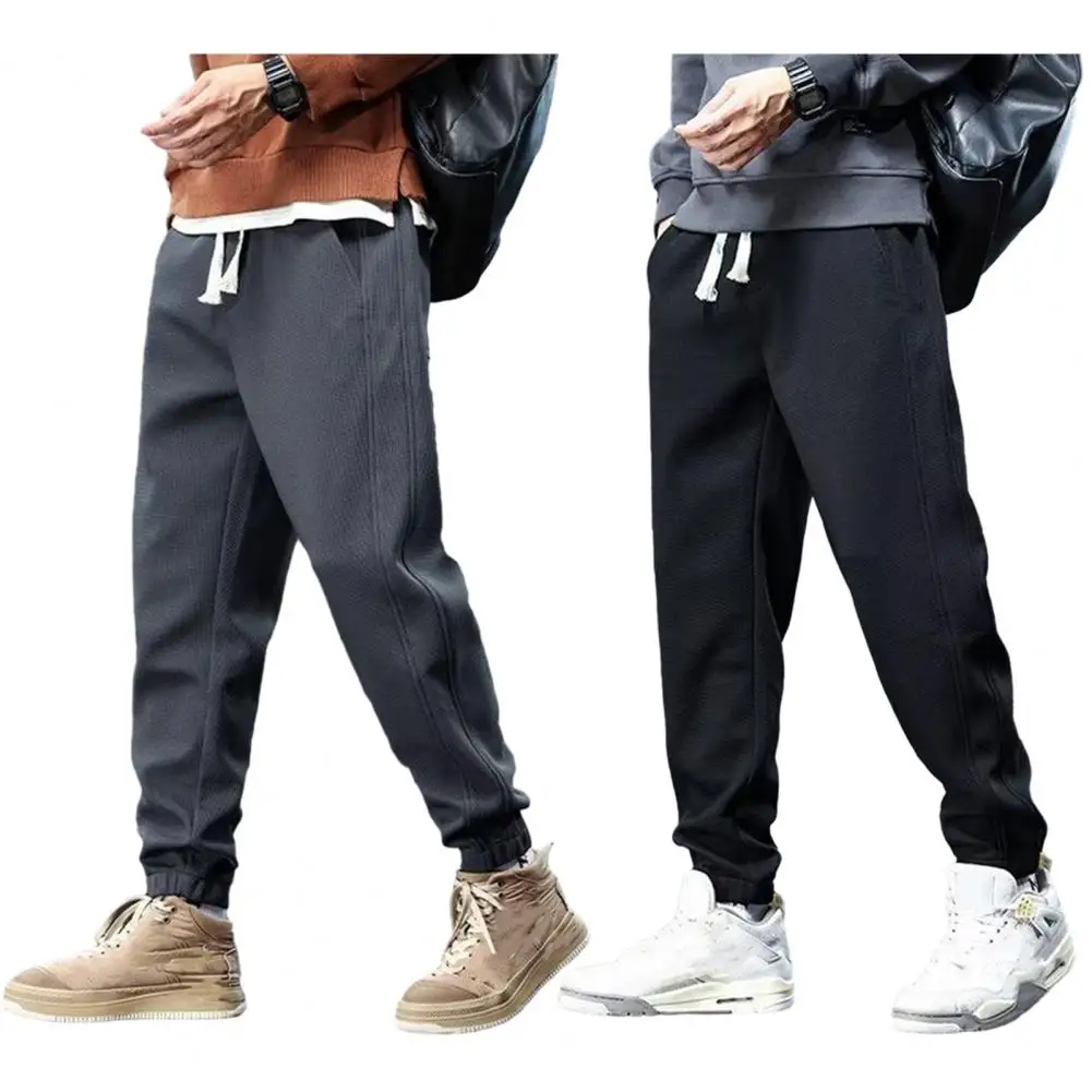 Pantalones nuevos con cordón para hombre, pantalones multibolsillos, moda de ocio, Color sólido, pantalones deportivos de ocio al aire libre