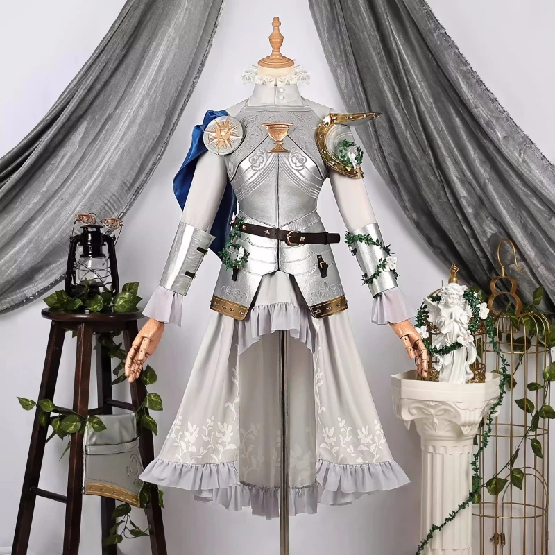 Ada Mesmer Cosplay jeu identité V psychologue Cos Costume Anime femmes argent chevalier uniforme carnaval bande dessinée Con costumes Stock