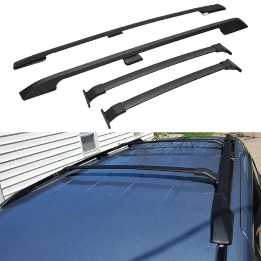 4Pcs Roof Rack Side Rails Cross Bars Compatible with Honda Odyssey 20112017 Black Roof Rails for Securely Transporting Luggage