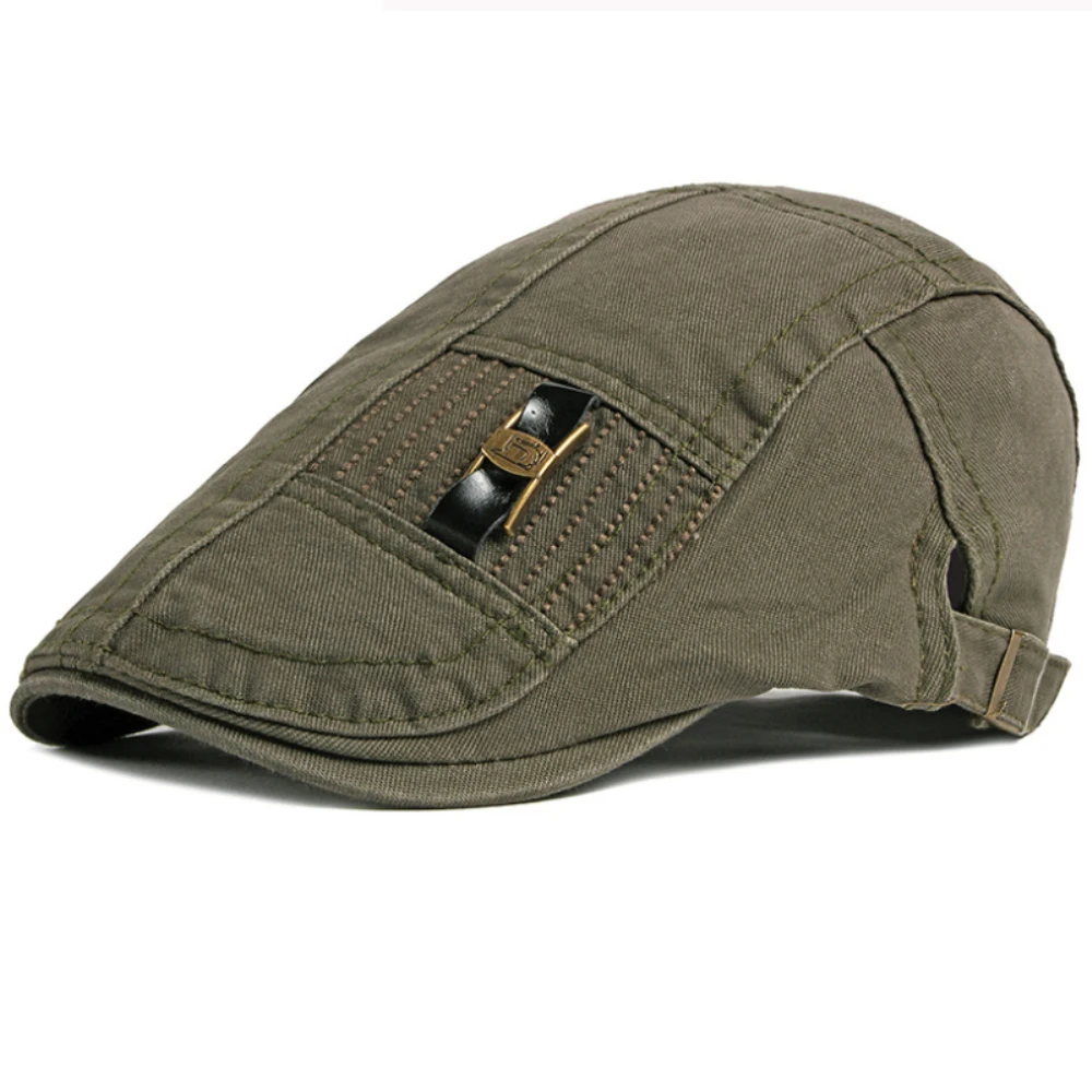 

HT2916 Mens Berets Women 100% Cotton Ivy Flat Cap Male Female Artist Painter Beret Hat Spring Summer Autumn Adjustable Beret Cap