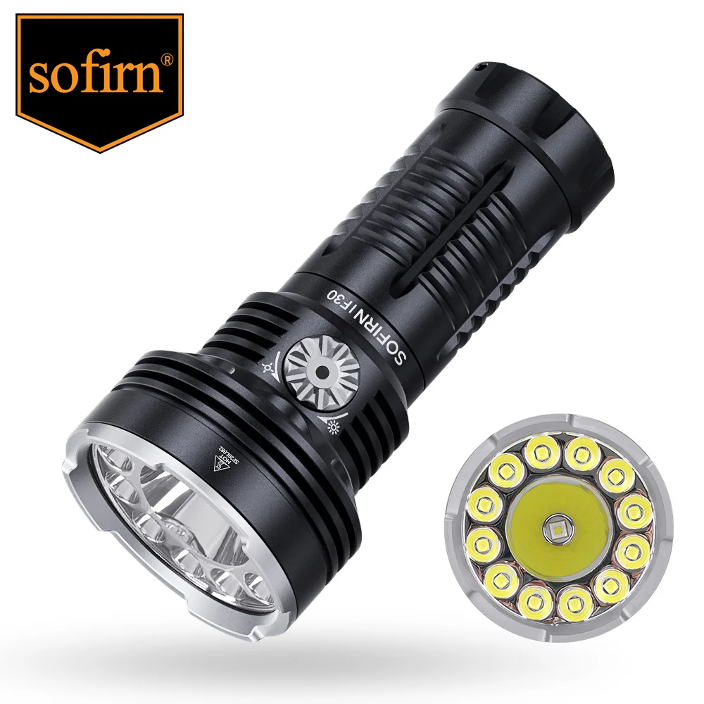 Sofirn IF30 LUMINUS SFT40 LED-Taschenlampe, leistungsstark, 12000 lm, 32650 Akku, Lanterna, USB C, wiederaufladbare Taschenlampe, Outdoor-Camping-Licht