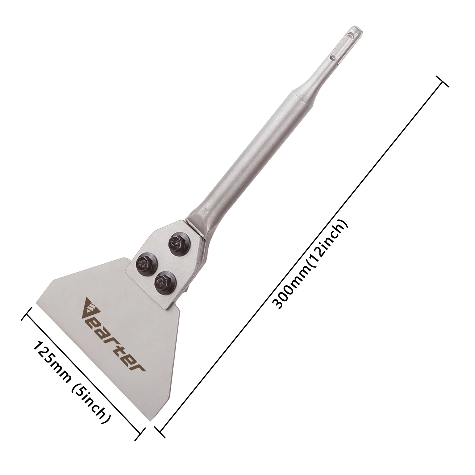 Vearter-martillo eléctrico de 5 pulgadas, cincel, rascador de suelo, broca de hoja reemplazable para azulejo, ladrillo y hormigón, 125x300mm, SDS