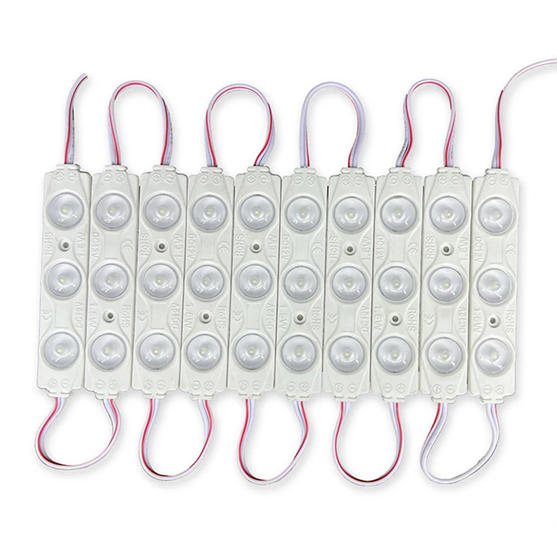 20pcs/lot DC12V LED Module 3 SMD 5054 Cool White/Red Color Waterproof IP66 Super Bright Backlight for Signage