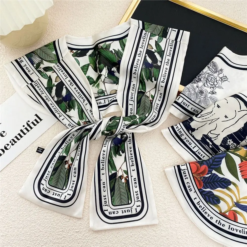 Cloak Oil Painting Shawl with Tie Breathable Multicolor Sle Silk Scarf Short Fake Collar Decorative Air Conditioned Room