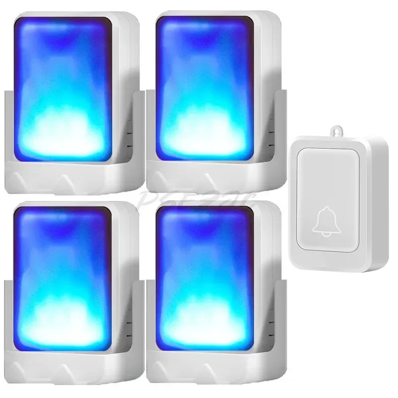 Sound and Light Doorbell Remote Strong Light Flashing Deaf Mute Elderly Service Call Machine Silent Wireless Remote Control