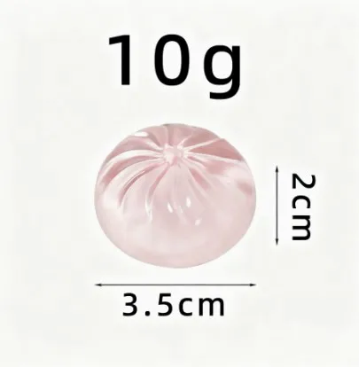 1 Set of 5pcs Sparkling Shark Dumplings, Soft and Slow Elastic, Toy Gift Crystal Bag with Steamer