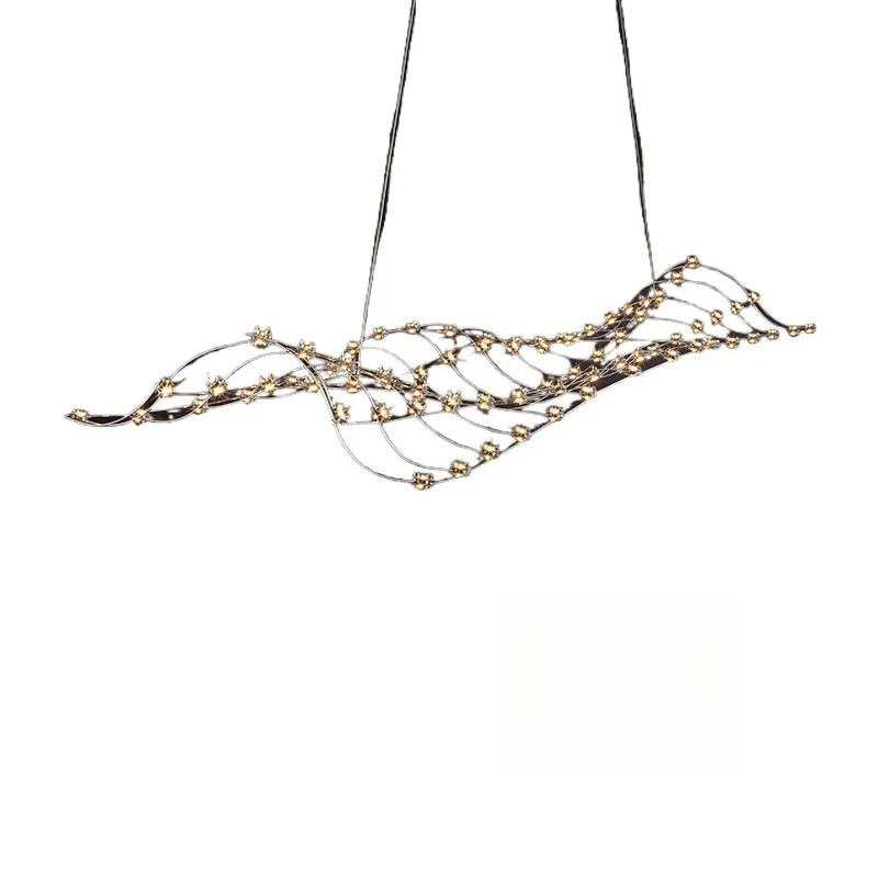 

One-word restaurant chandelier Modern minimalist creative light luxury Gypsy firefly bar front desk strip light