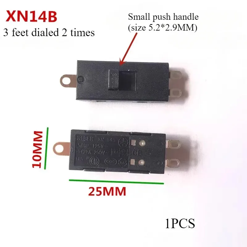2PCS Replacement Switch for LF03 3-Pin 3-Speed Hair Dryer XN-14B