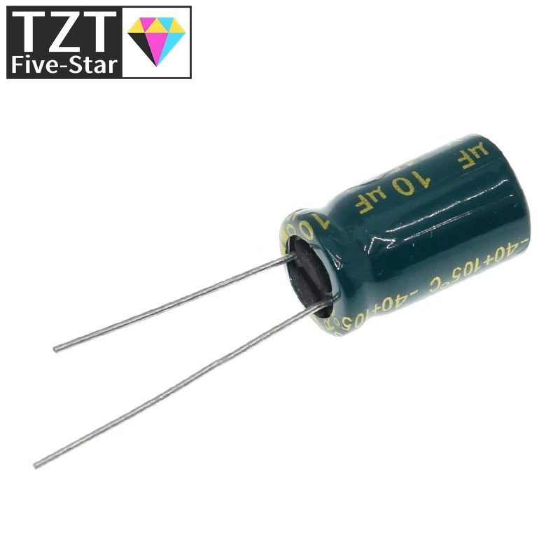 10/30 قطعة الألومنيوم مُكثَّف كهربائيًا 10 فائق التوهج 450 فولت 10*17 مللي متر عالية التردد شعاعي مُكثَّف كهربائيًا