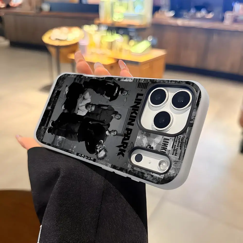 L-LinkinS Park Handyhülle für iPhone 17 Air 16 E 15 14 Plus 13 12 11 Pro Max Jelly 2-in-1 Schutzhülle