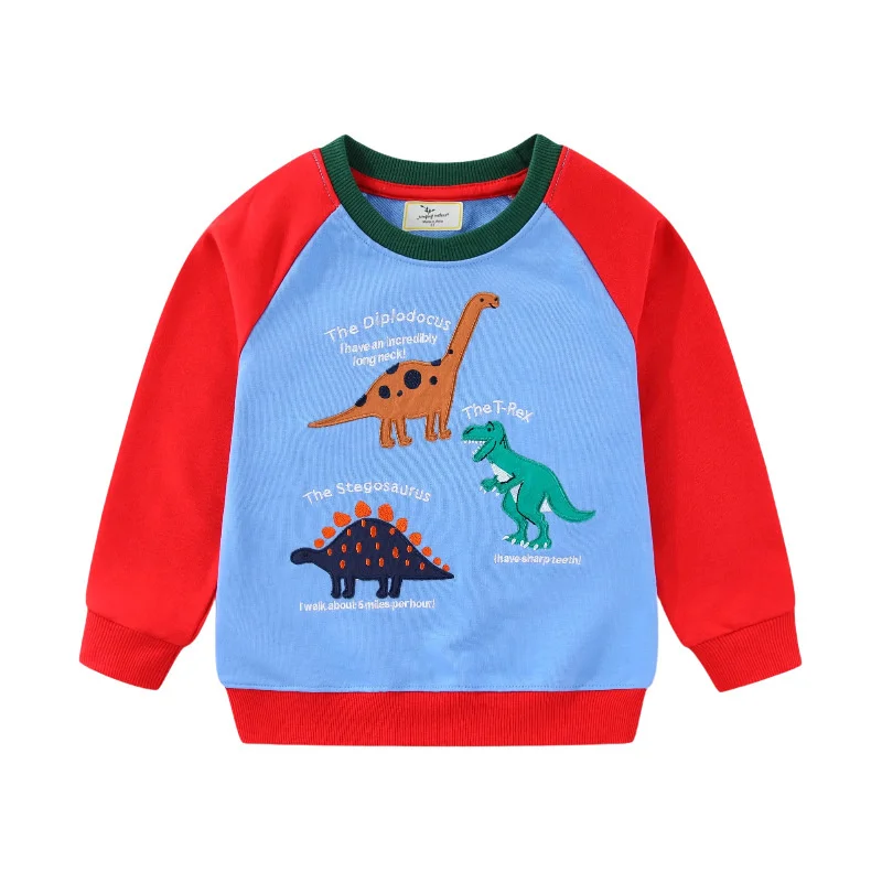 

Jumping Meters 2-7T Dinosaurs Baby Boys Sweatshirts Hooded Shirts Kids Clothes Long Sleeve Sweaters Autumn Spring Clothing Shirt