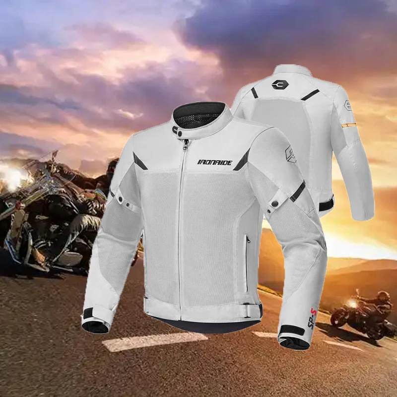 

Breathable Mesh Summer Riding Jacket with CE Armor & Reflective Panels Motorcycle Protective Accessories for Men and Women