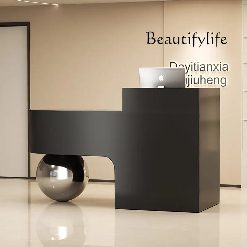 

R Beauty Modern Reception Desks Shop Luxury Best Company Simple Desks Aesthetic Minimalist Display Scrivania Trendy Furniture