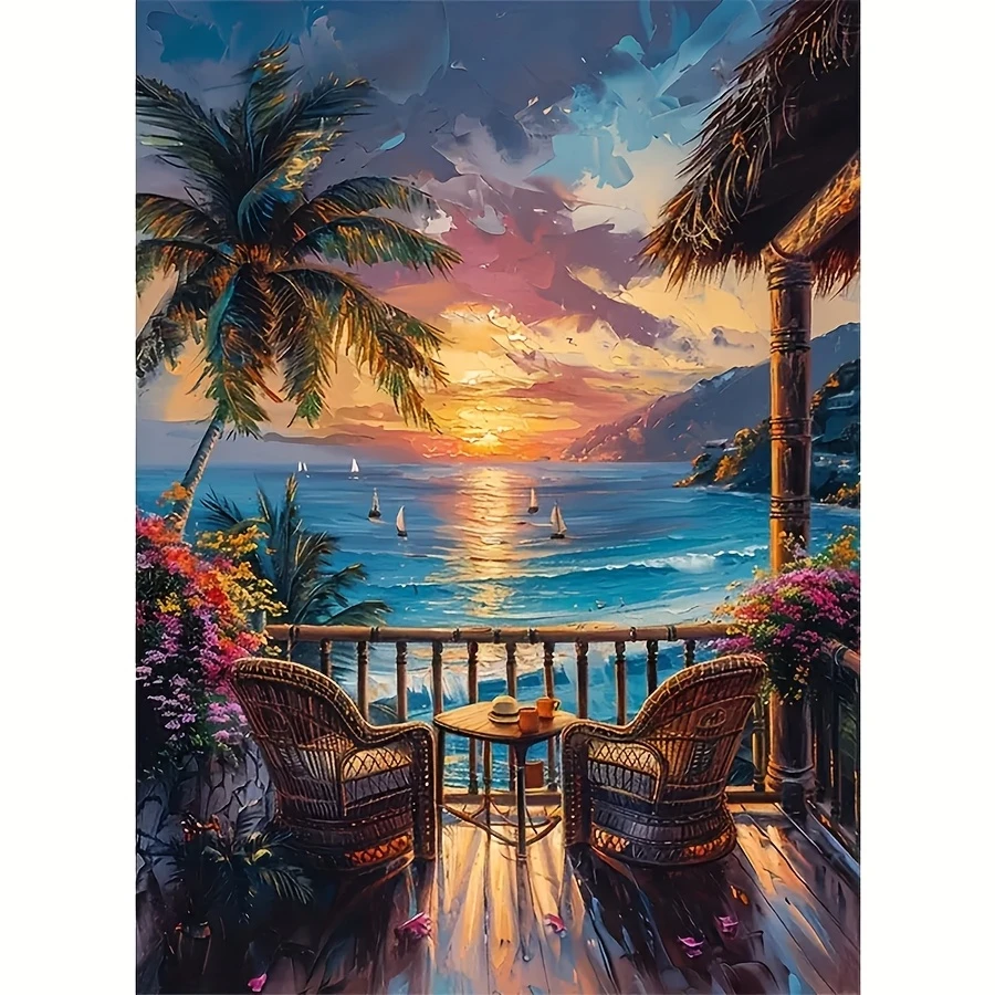 

Наслаждайтесь красивыми пейзажами у моря: пазлы на 500/1000/1200/2000 элементов для семейного досуга, игр в игровой комнате, спальне, в качестве подарков.