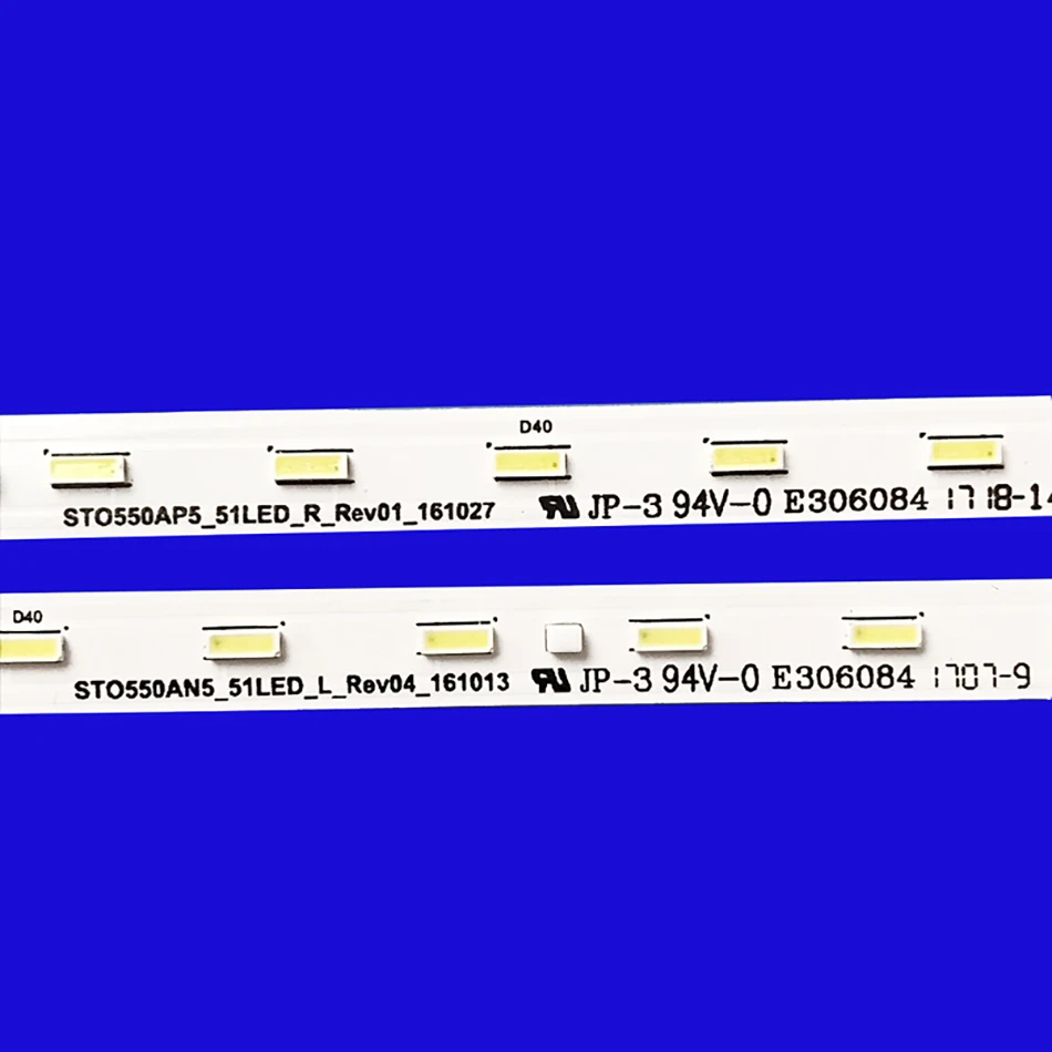 Imagem -02 - Tira de Retroiluminação Led para Sony 51 Lâmpada Kd55x7000e Kd-55xe8096 Xbr-55x800e V55qwse09 Kd-55xe7005 V550qwme03 Kd-55xe5896