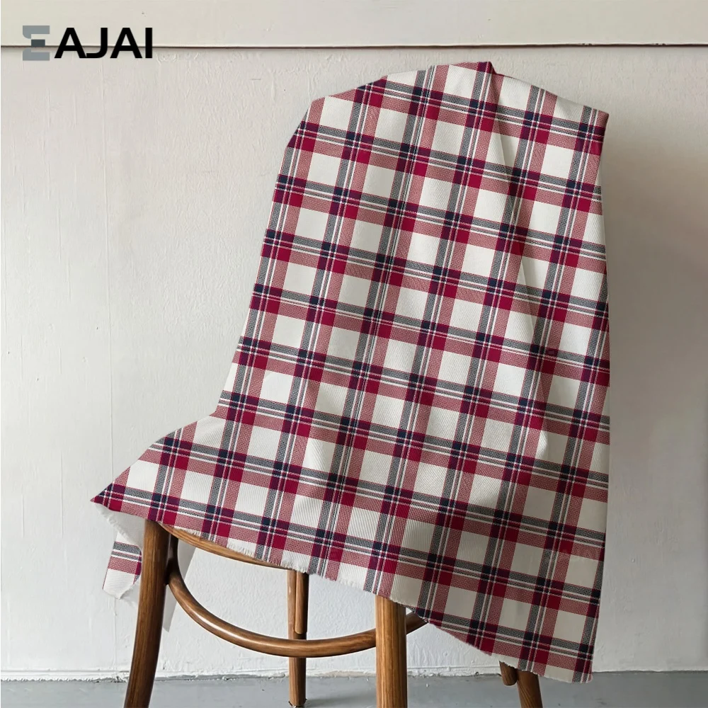 

Eajai Pure Cotton Plaid Fabric Multicolor Soft Breathable Cotton Fabric for Sewing DIY Dress Shirt Clothing