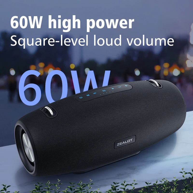 ZEALOT-S67 60W Bluetooth Speaker Output Power Bluetooth Speaker with Excellent Bass Performace Hifi speaker