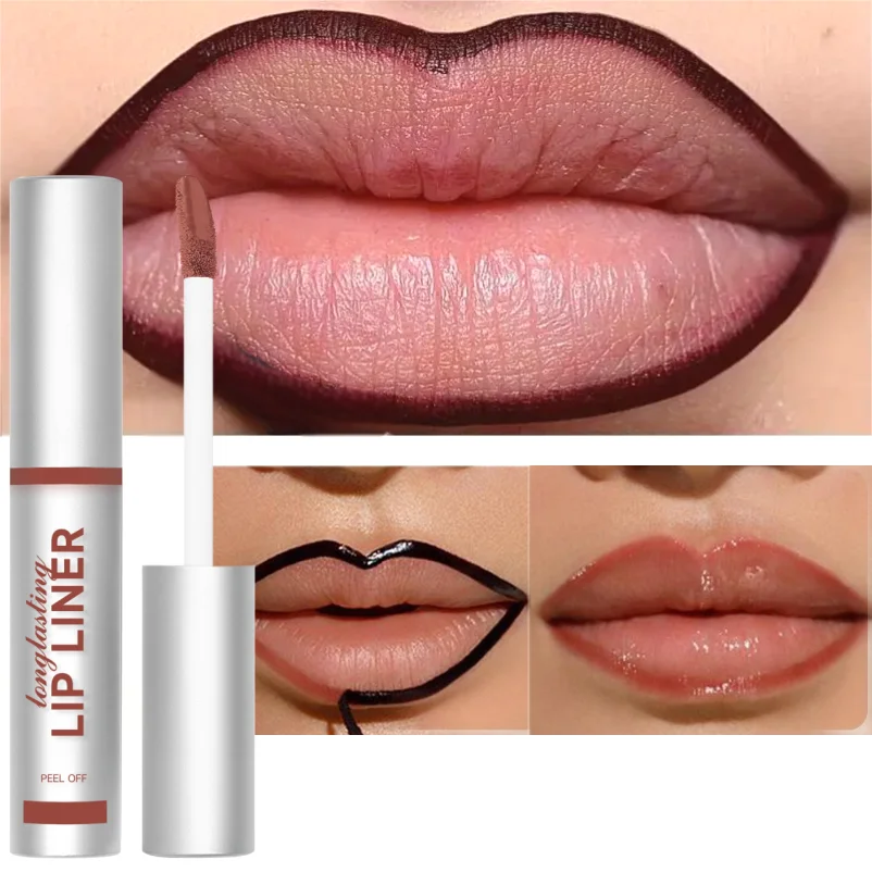 1PC Peel Off Lip Liner Matte Lip Tint Contorno Tear-off Lip Stain-Applicator per tutti i tipi di pelle, Crea un trucco affascinante