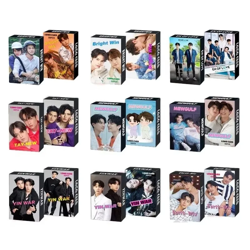 30Pcs/Set Off Gun Tay New EN OF LOVE Lomo Cards Thai BL Drama Star Photo Cards Fans Collection Gift Card Set