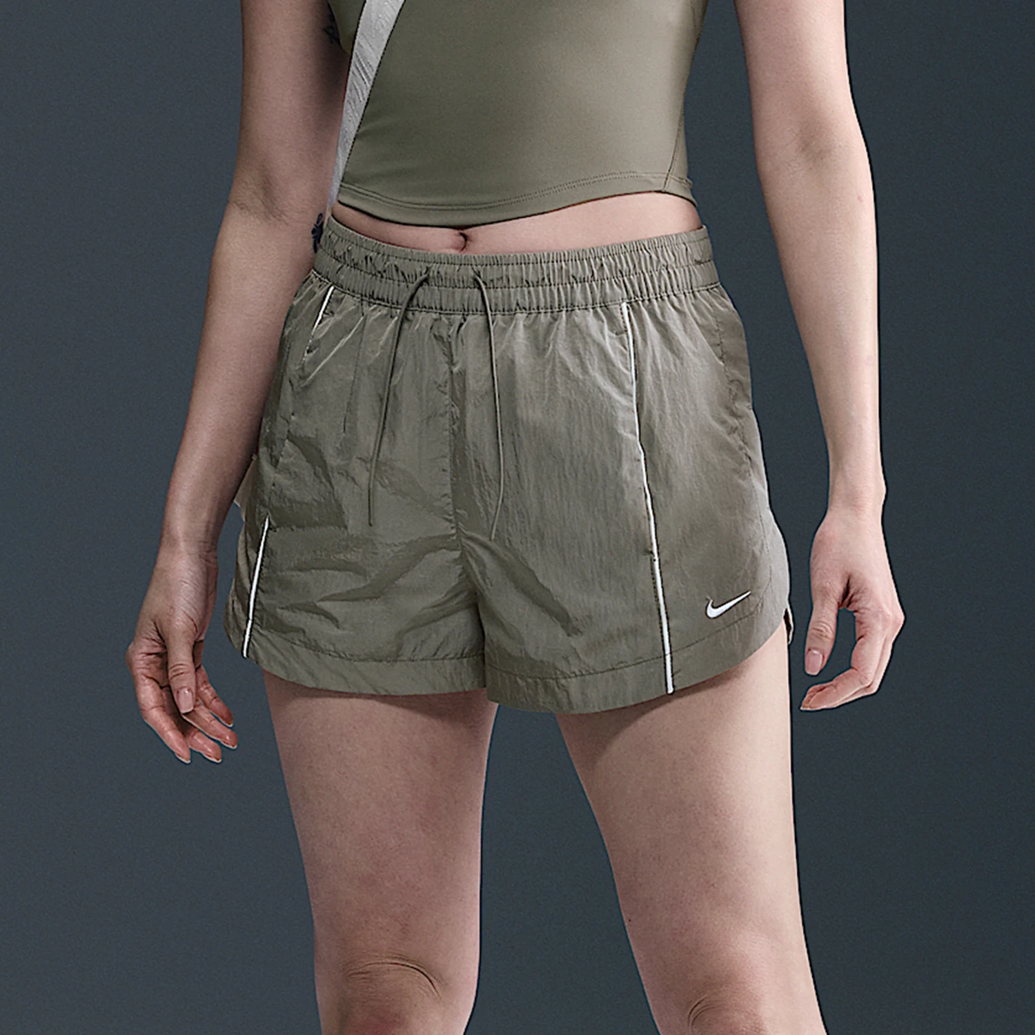 Nike genuíno 2025 feminino tecido esportivo respirável corrida ao ar livre shorts FV7501-320