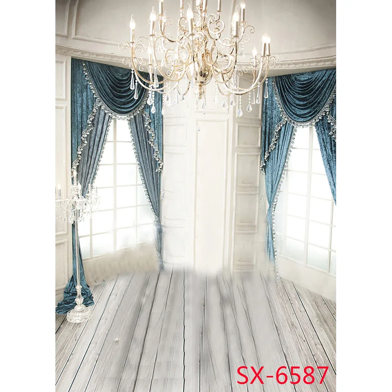 ZHISUXI Vinyl Photography Backdrops Prop Flower Wood Floor Castle Wedding Theme Photo Studio Background  2157 YXFL-64