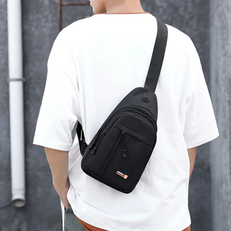 Bolso de pecho deportivo para hombre, bandolera informal de hombro, multifunción, a la moda