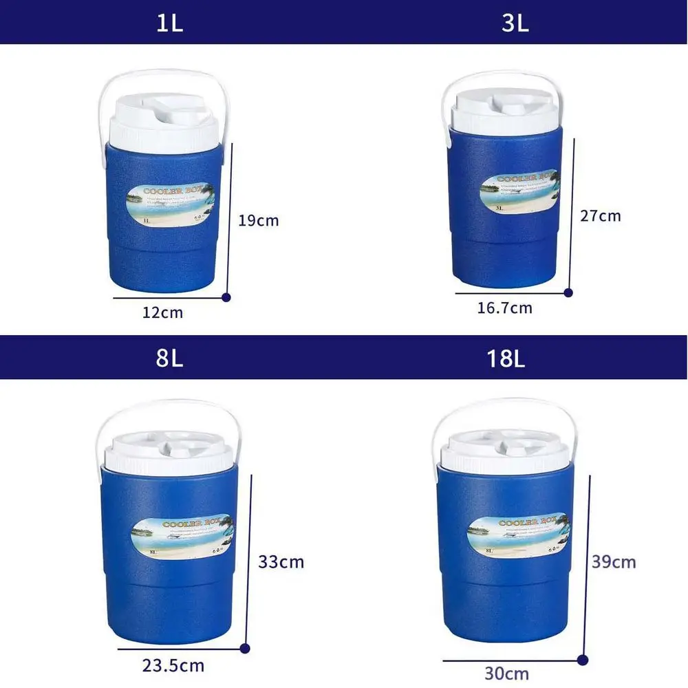 Caixa refrigeradora portátil com termômetro, Refrigerador de acampamento ao ar livre, Caixa de gelo do carro, Refrigerador fresco, Incubadora fria