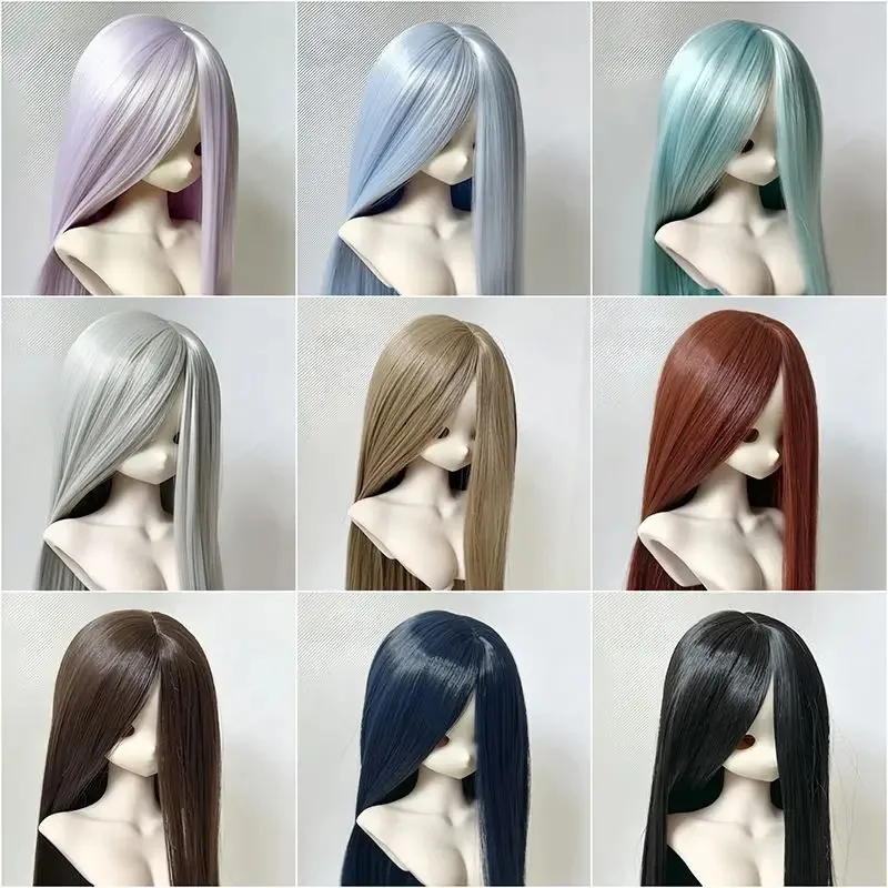 1/3 1/4 1/6 ドールウィッグ ロングストレートヘア 60/45/30cm BJDドール ドレスアップ 女の子のおもちゃ ままごと ギフト ドールアクセサリー、ドールなし