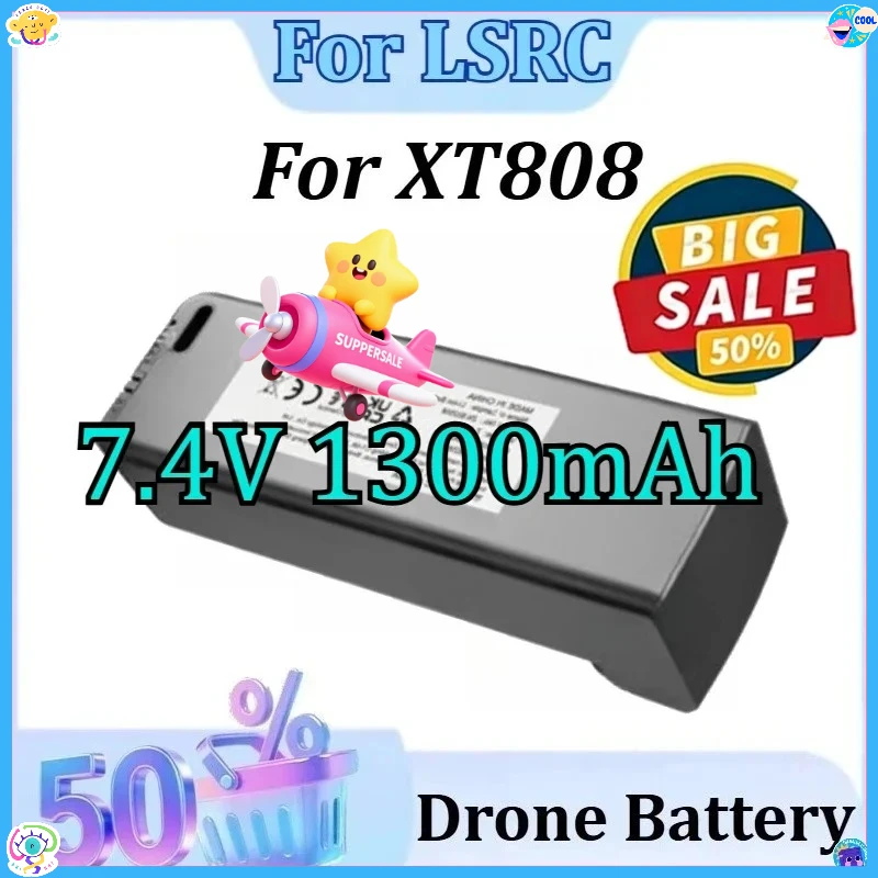 

Newly Upgraded 7.4V 1300mAh Drone Battery For LSRC XT808 RC Quadcopter Replacement Battery Accessory Parts Powerful Batteries