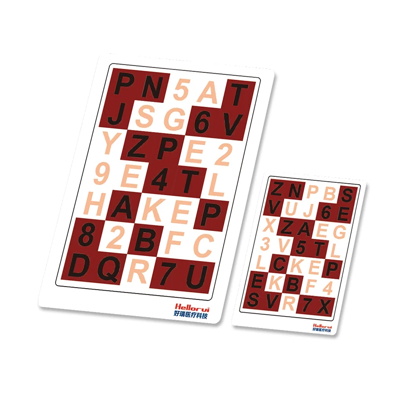 Anti-Suppression VT Training Charts with Numbers & Letters Visual Therapy Cards for Disinhibition & Accommodative Exercise