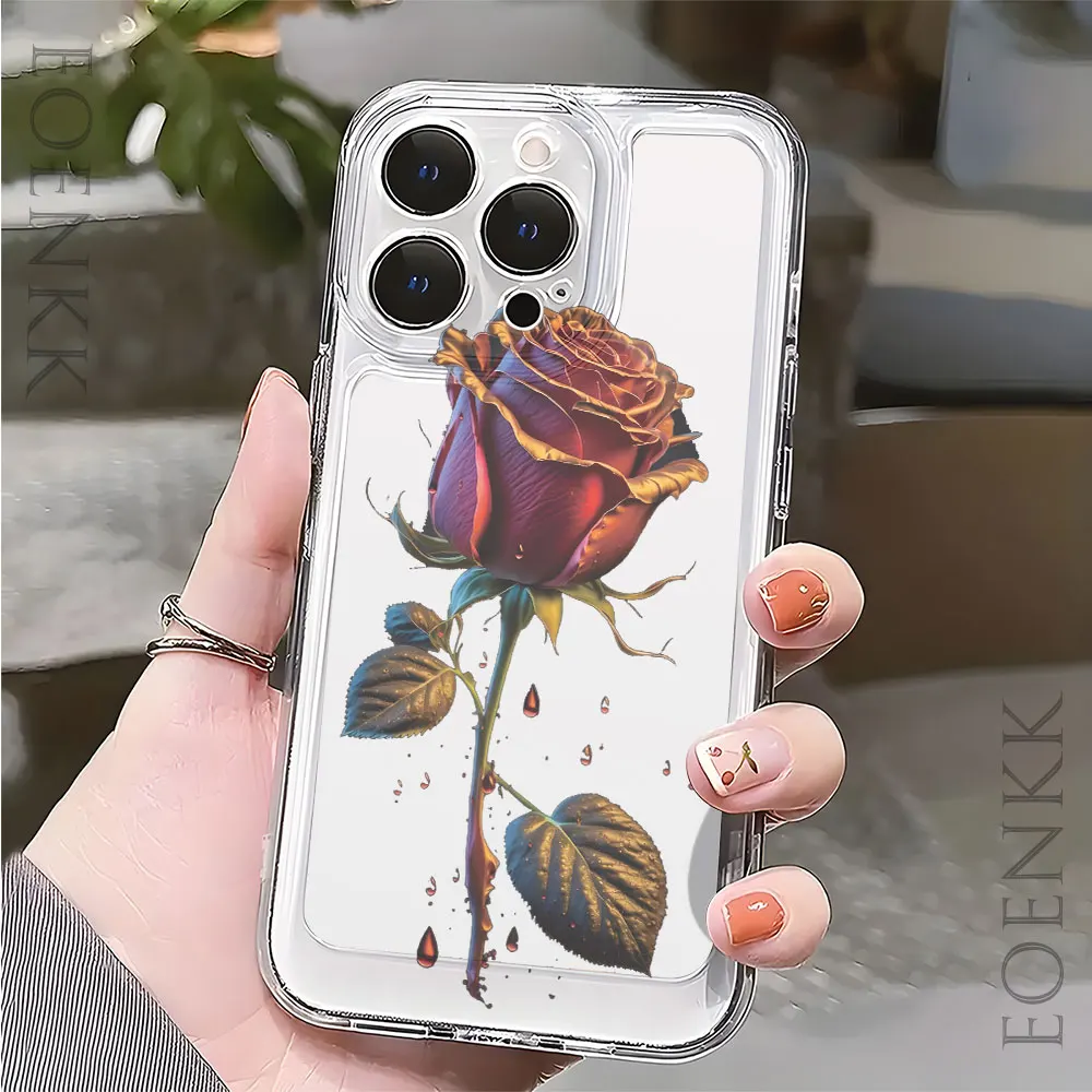 حافظة لهاتف آيفون 14 13 15 16 12 11 Pro Max X XR XS 14 15 16 Plus 12 13 غطاء ممتص للصدمات شفاف صغير