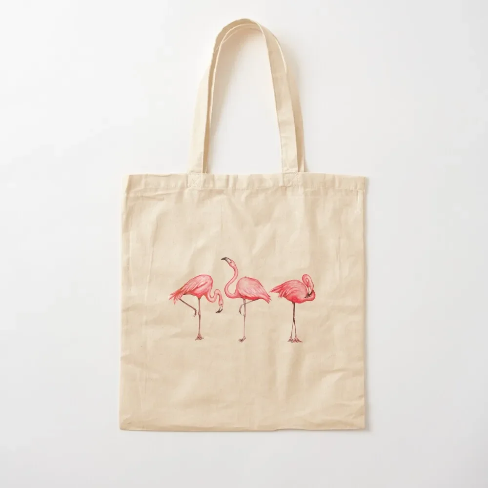 

Flamingo Pattern - Black Tote Bag Canvas stote bag shopper bag woman Canvas Tote